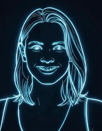 Neon-Umriss