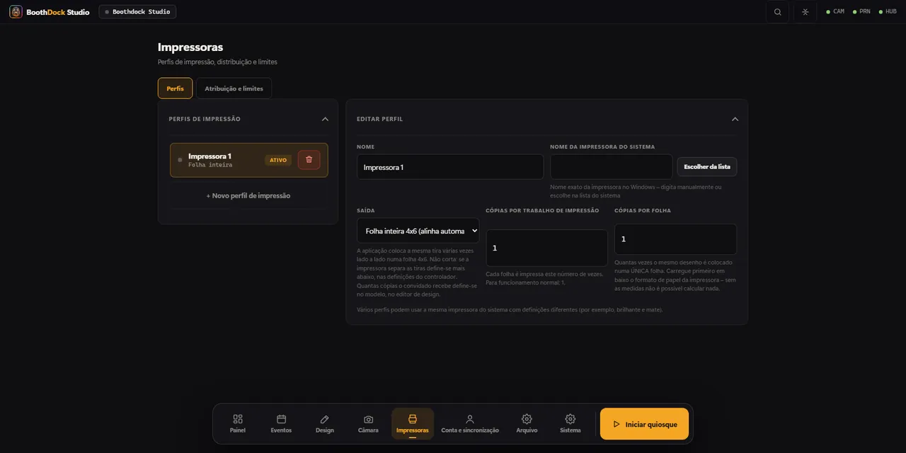 A impressão configura-se aqui